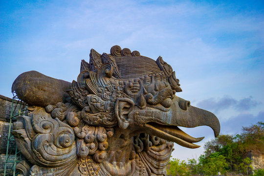 Garuda undaunted hindu mythic bird image in GWK culture park, Bali
