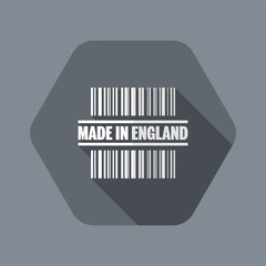 Vector illustration of single isolated made in England icon