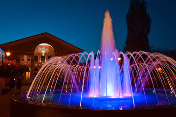 fountain at night