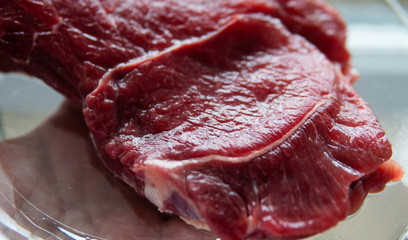 fresh beef meat for barbecue. The best young meat for cooking