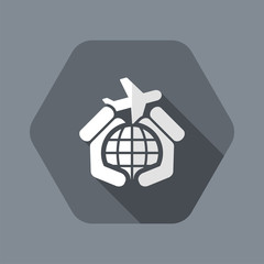 Airplane travel icon