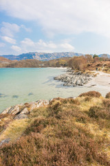 Silver Sands of Morar white sandy Beach Highlands Scotland Great Britain