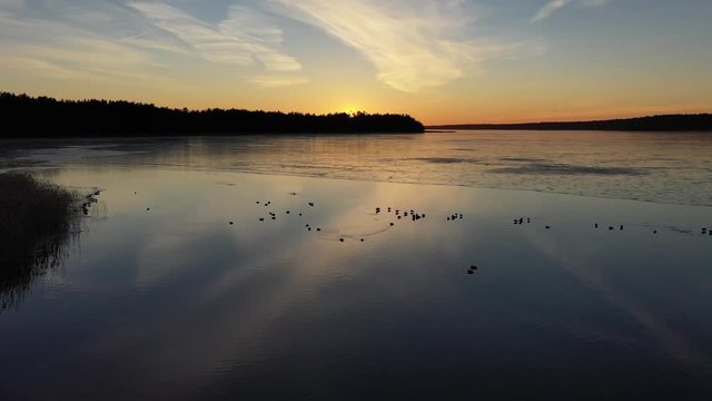 Drone video from Poland, Sajenek lake.