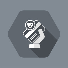 Credit card security - Vector icon