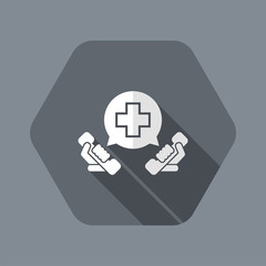 Obraz premium Emergency call contact