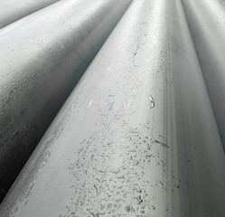 Gray metal pipes (tubes) surface