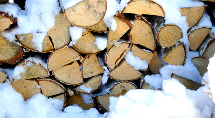 pile of wooden logs