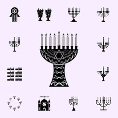 menorah symbol icon. Hanukkah icons universal set for web and mobile