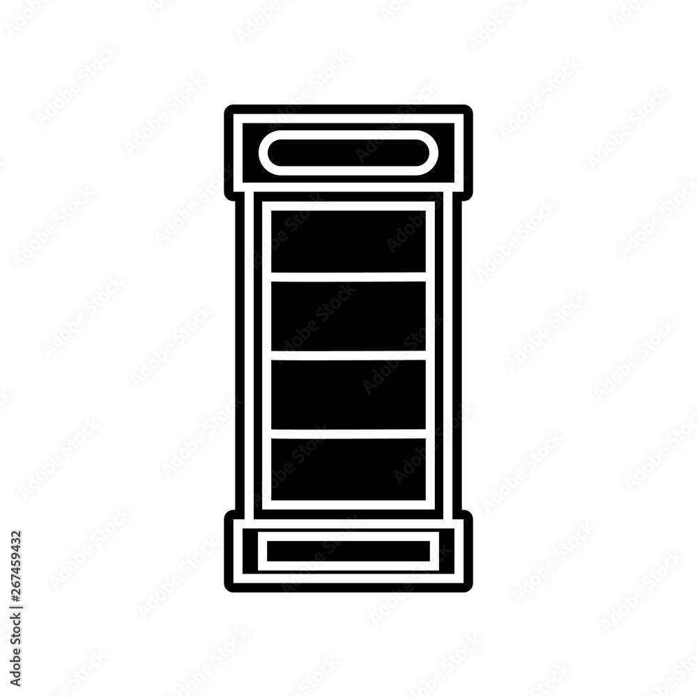 Poster refrigerator for drinks icon. element of hipermarket for mobile concept and web apps icon. glyph, fl