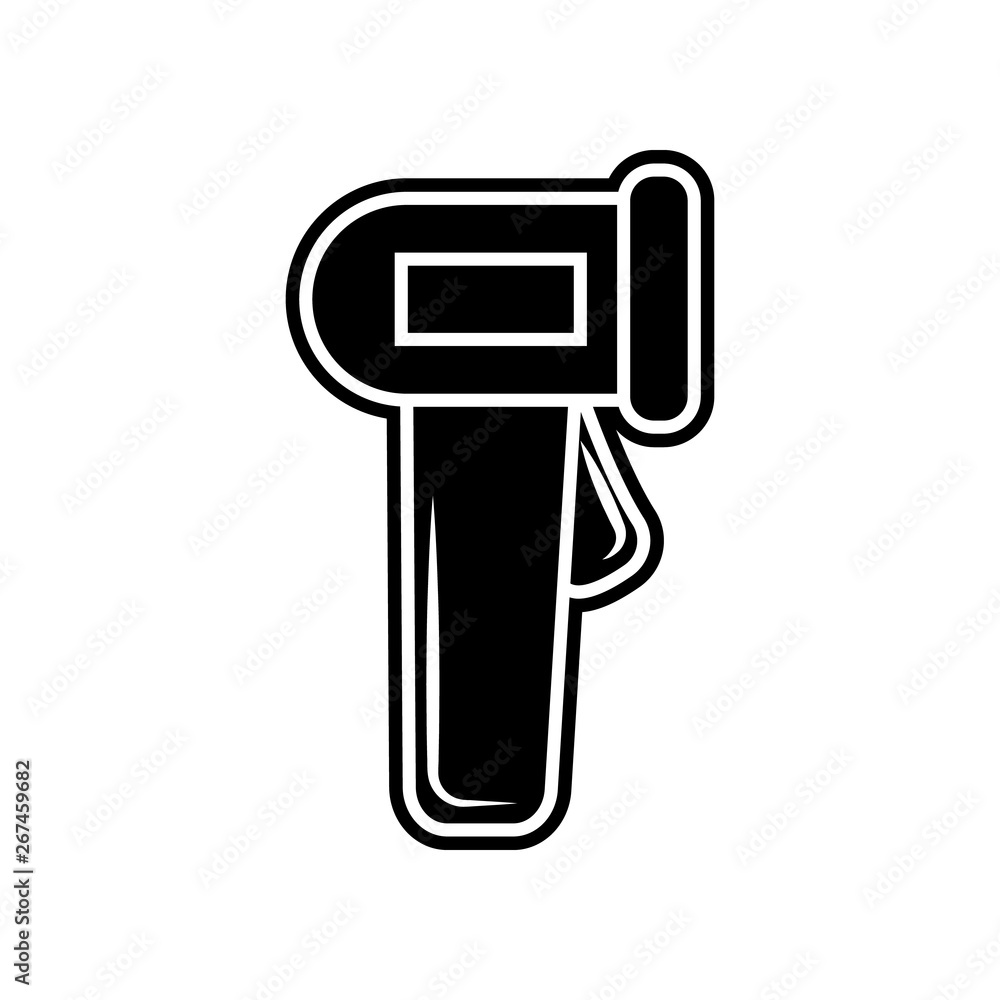 Poster reading bar code icon. element of hipermarket for mobile concept and web apps icon. glyph, flat icon