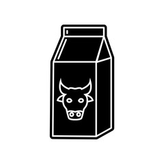 a carton of milk icon. Element of Hipermarket for mobile concept and web apps icon. Glyph, flat icon for website design and development, app development