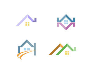 Real estate and home buildings logo icons template