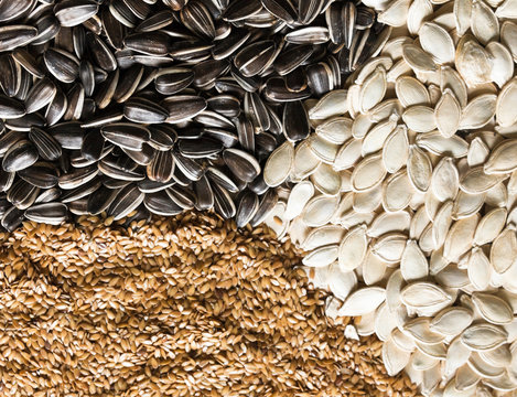 Sesame, sunflower and pumpkin seeds