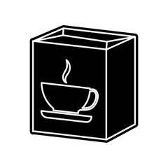 a packet of tea icon. Element of Hipermarket for mobile concept and web apps icon. Glyph, flat icon for website design and development, app development