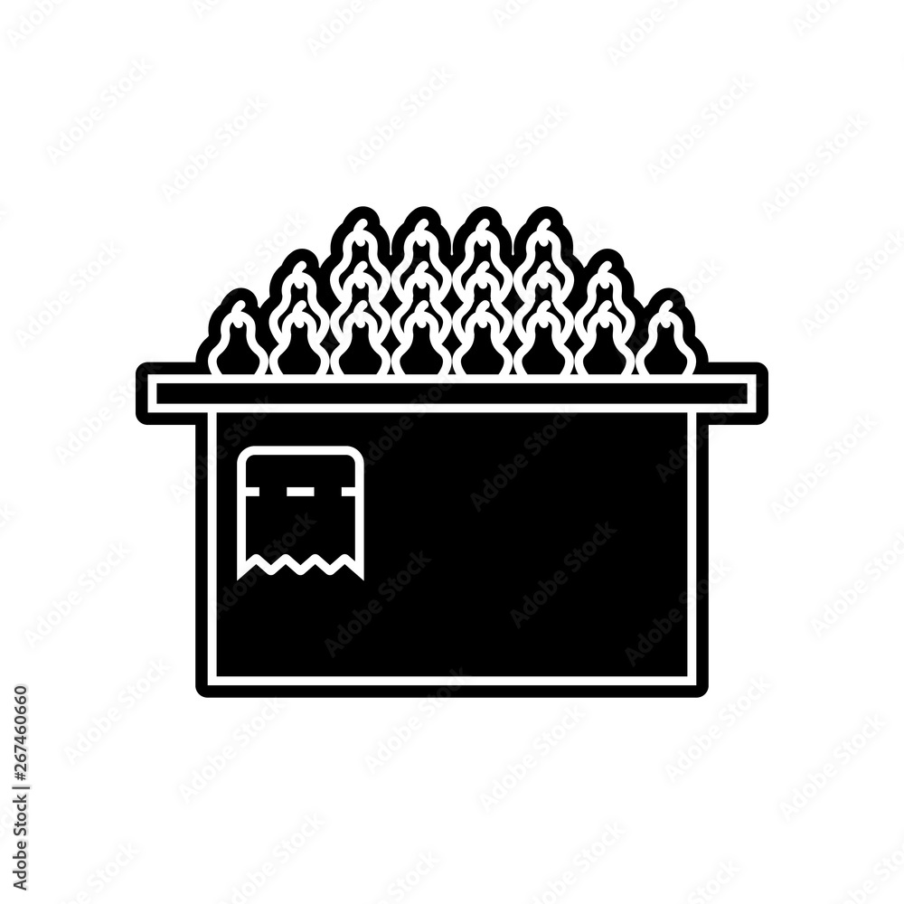 Aufkleber counter with pears icon. element of hipermarket for mobile concept and web apps icon. glyph, flat ic