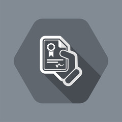 Certificate document icon