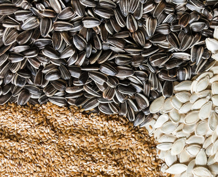Sesame, sunflower and pumpkin seeds