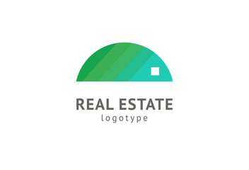 Abstract real estate agent logo icon vector design. Rent, sale of real estate vector logo, House cleaning, home security, real estate auction. Vector building logo concept.