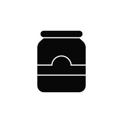 Bottle, glass, jam  icon. Element of kitchen for mobile concept and web apps illustration. Thin flat icon for website design and development, app development. Premium icon