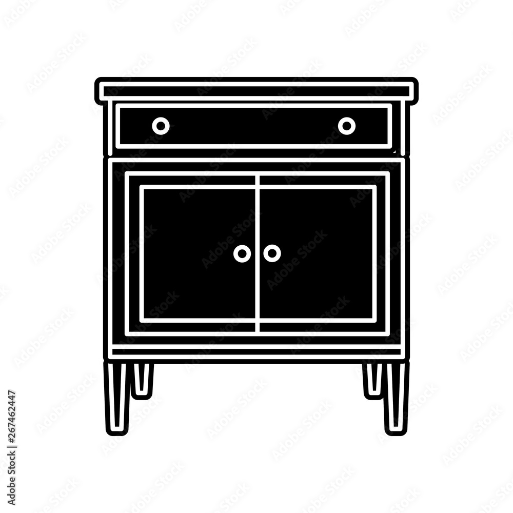 Poster chest of drawers icon. element of household for mobile concept and web apps icon. glyph, flat icon f