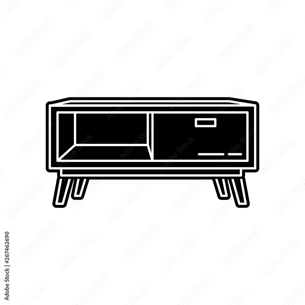 Poster chest of drawers icon. element of household for mobile concept and web apps icon. glyph, flat icon f