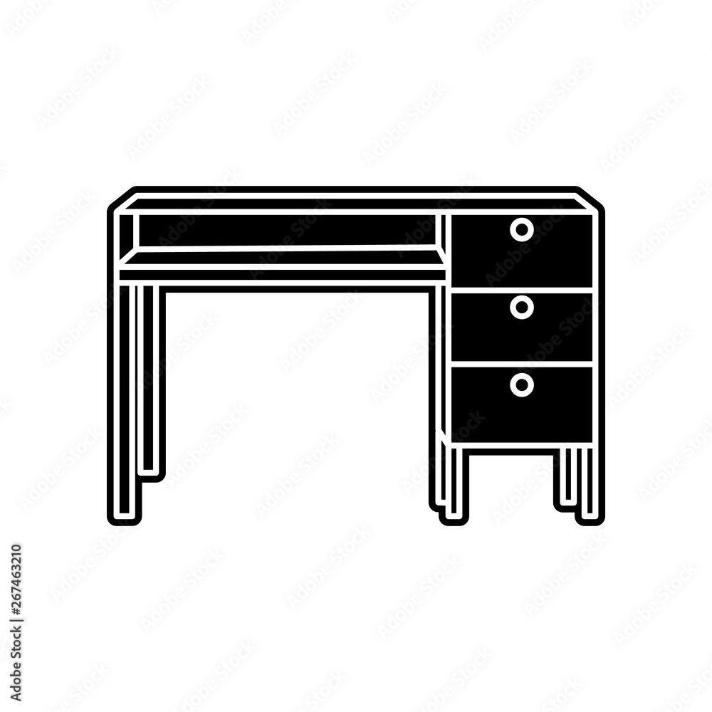 Poster desk icon. element of household for mobile concept and web apps icon. glyph, flat icon for website d