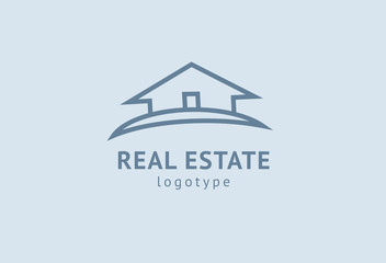 Abstract real estate agent logo icon vector design. Rent, sale of real estate vector logo, House cleaning, home security, real estate auction. Vector building logo concept.