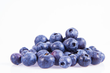 Blueberry fruit on a white background