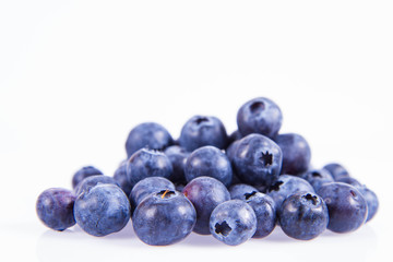 Blueberry fruit on a white background