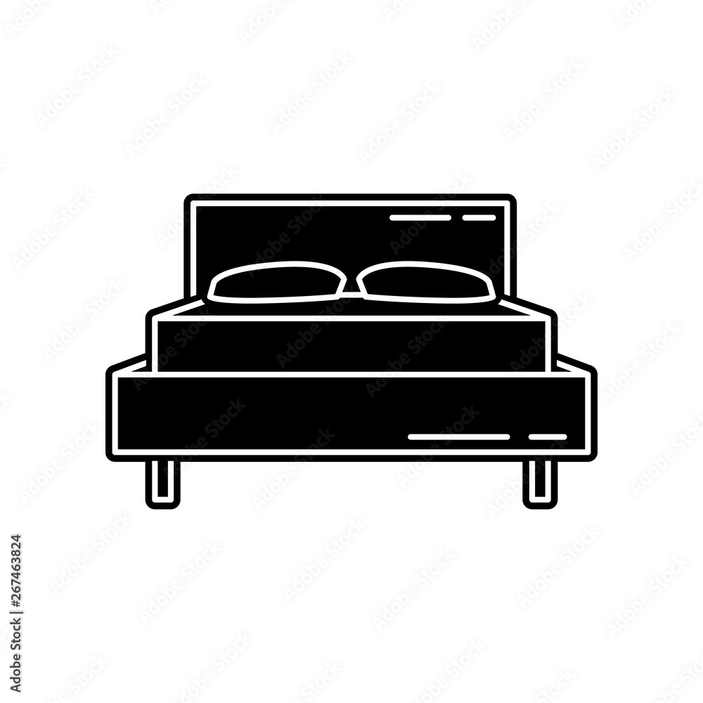 Poster bed icon. element of household for mobile concept and web apps icon. glyph, flat icon for website de