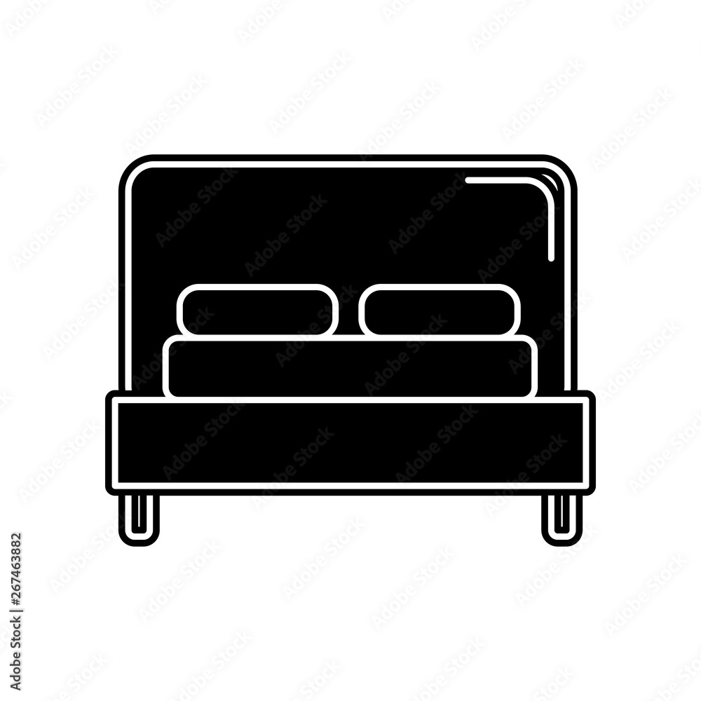 Poster bed icon. element of household for mobile concept and web apps icon. glyph, flat icon for website de