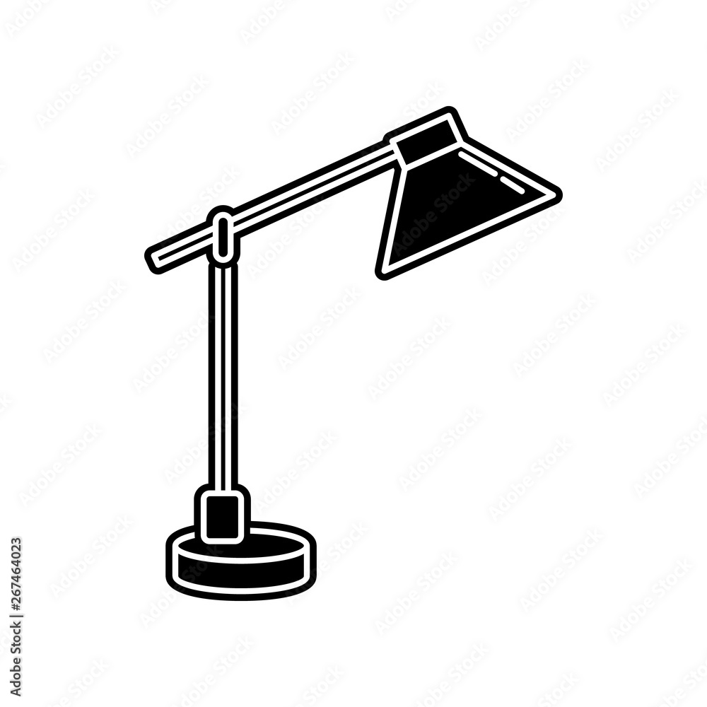 Poster table lamp icon. element of household for mobile concept and web apps icon. glyph, flat icon for web