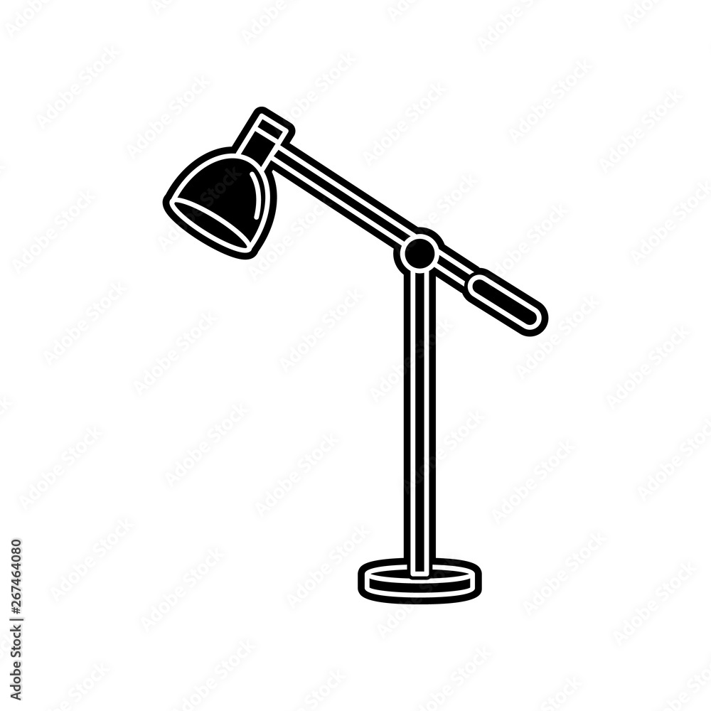 Poster table lamp icon. element of household for mobile concept and web apps icon. glyph, flat icon for web
