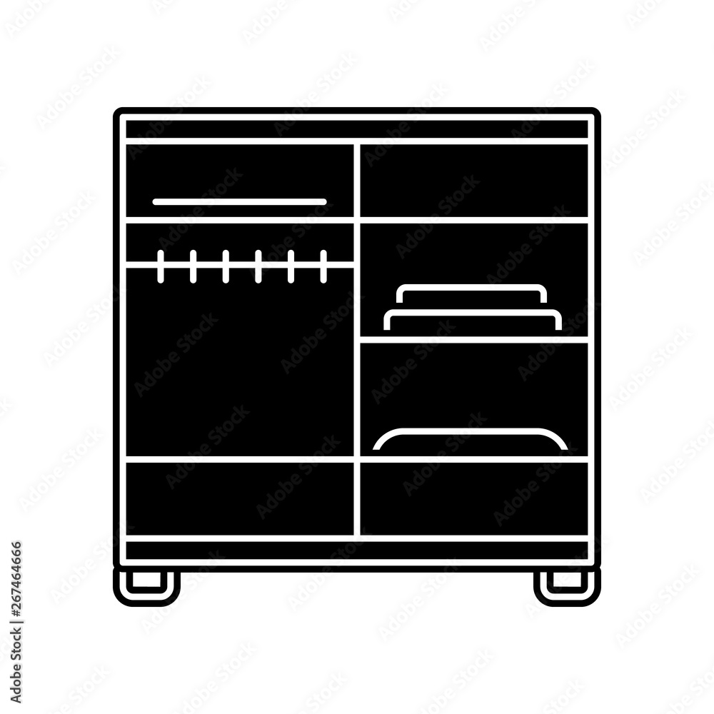 Poster wardrobe icon. element of household for mobile concept and web apps icon. glyph, flat icon for websi