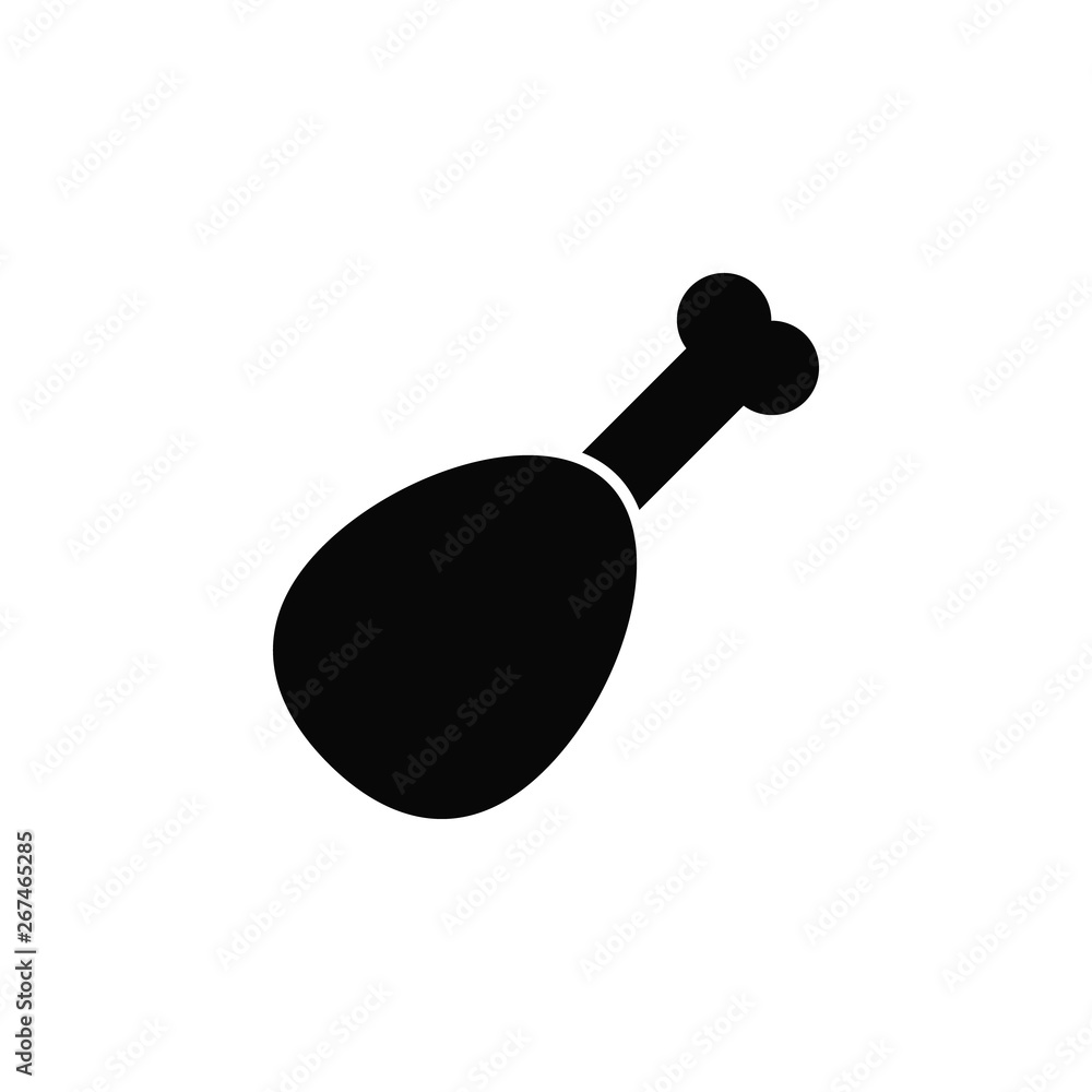 Poster bone, chicken icon. element of kitchen for mobile concept and web apps illustration. thin flat icon 