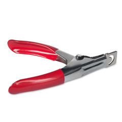 red professional acrylic nail clipper isolated on white