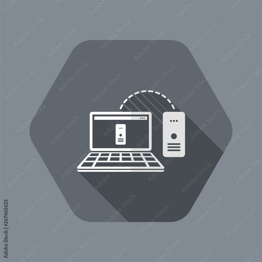 Poster server backup - flat minimal icon