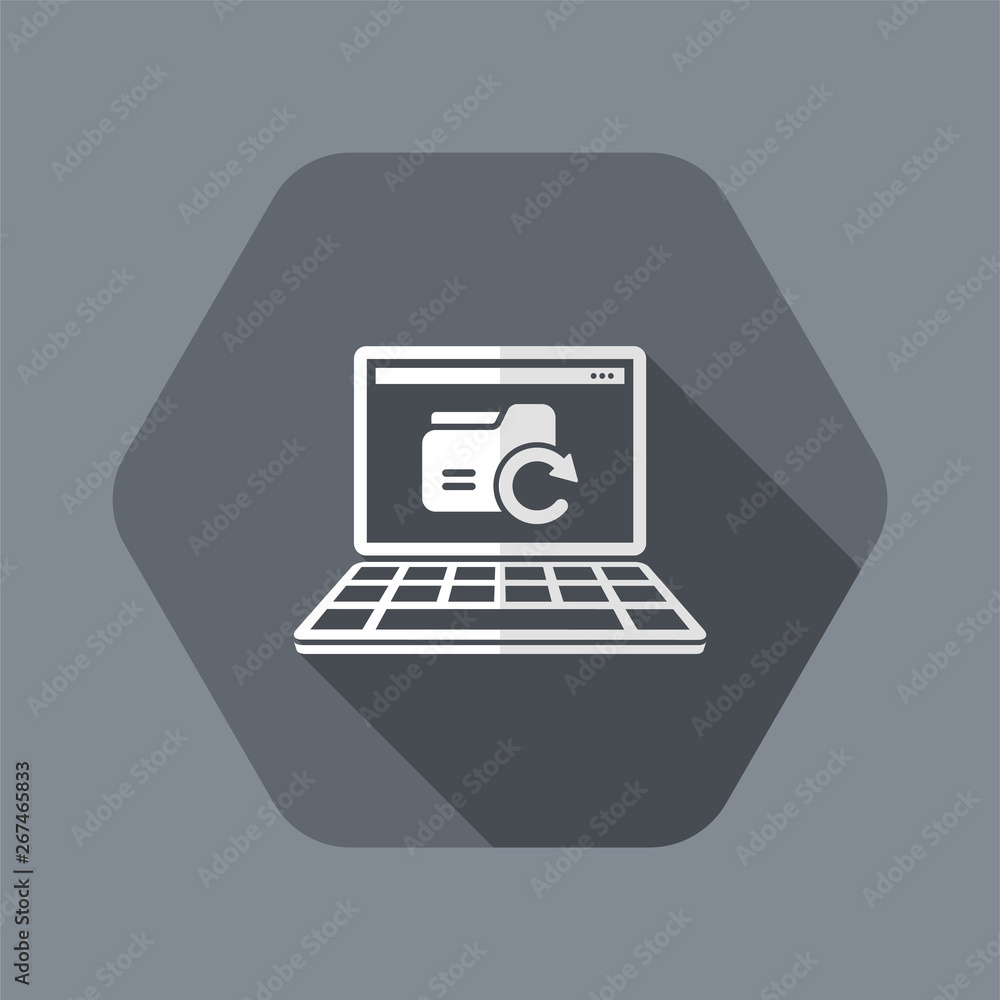 Poster updates folder - flat minimal icon