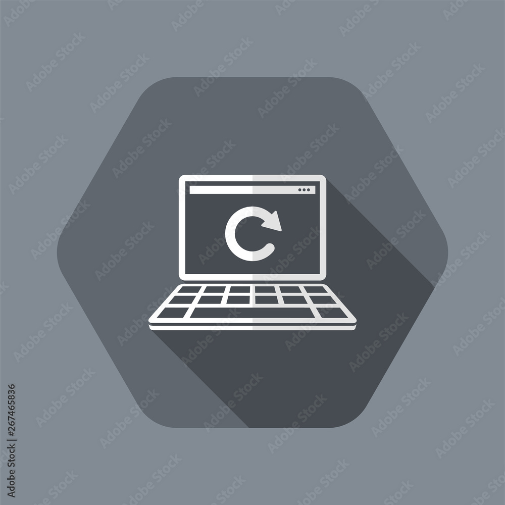 Poster computer updates - flat minimal icon