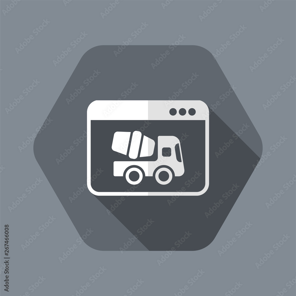 Poster work in progress - vector flat minimal icon