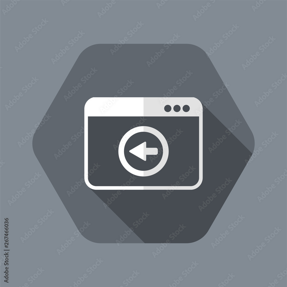 Poster back button - vector flat minimal icon