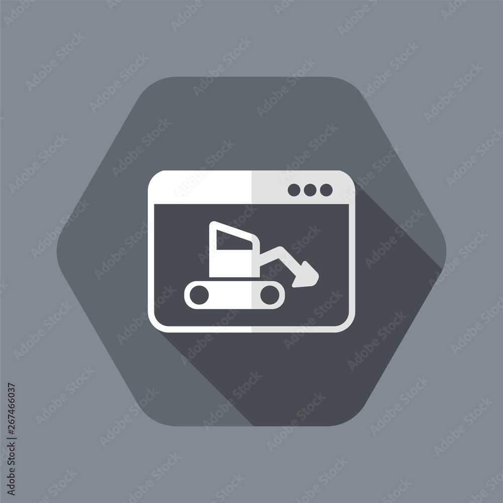 Poster work in progress - vector flat minimal icon
