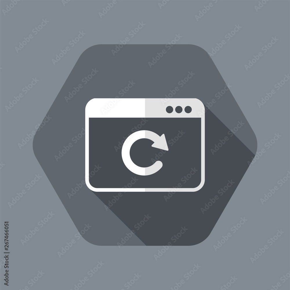Poster updates page - vector flat minimal icon
