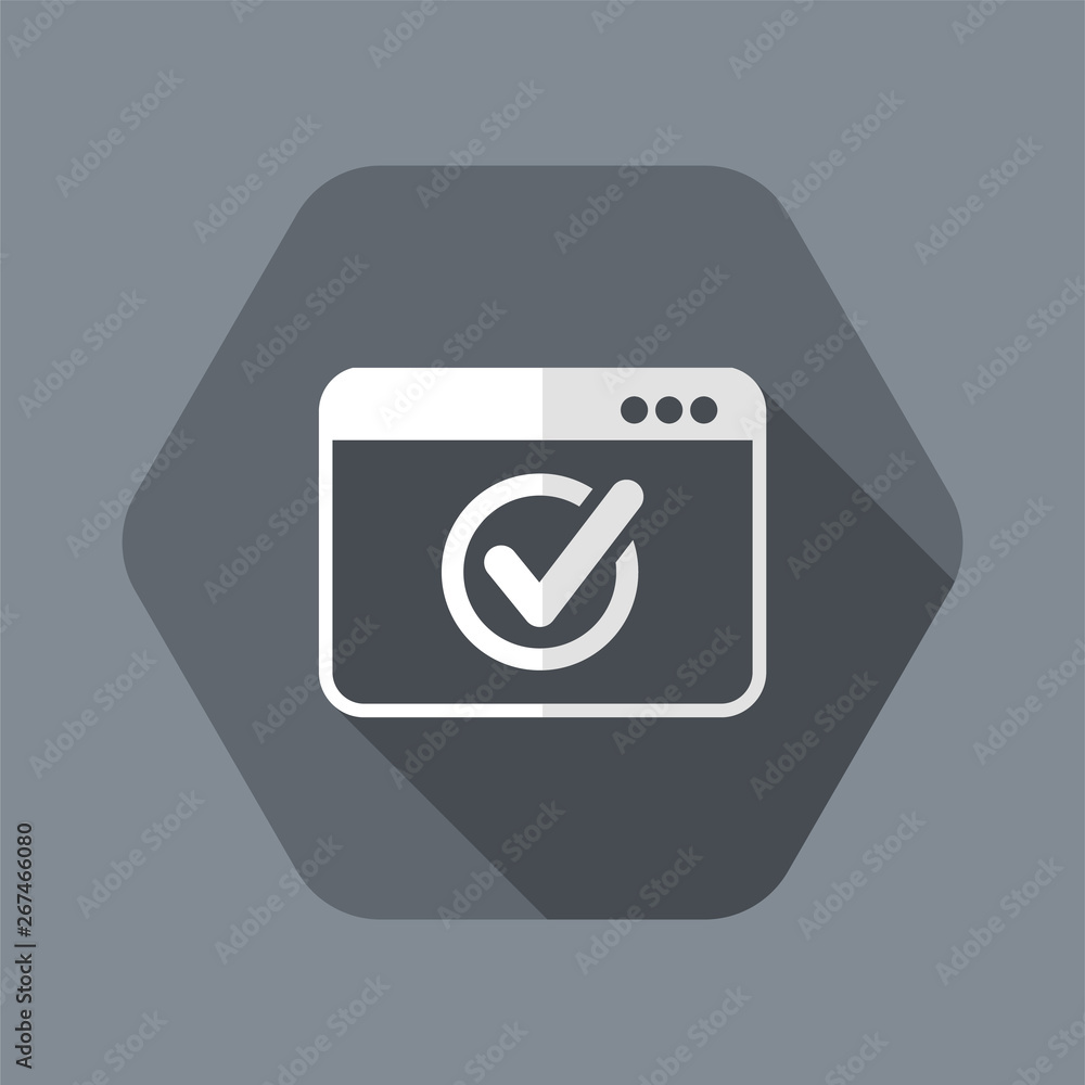 Poster check window - vector flat minimal icon