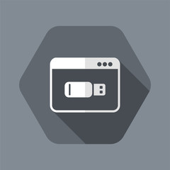 Usb memory application - Vector flat minimal icon