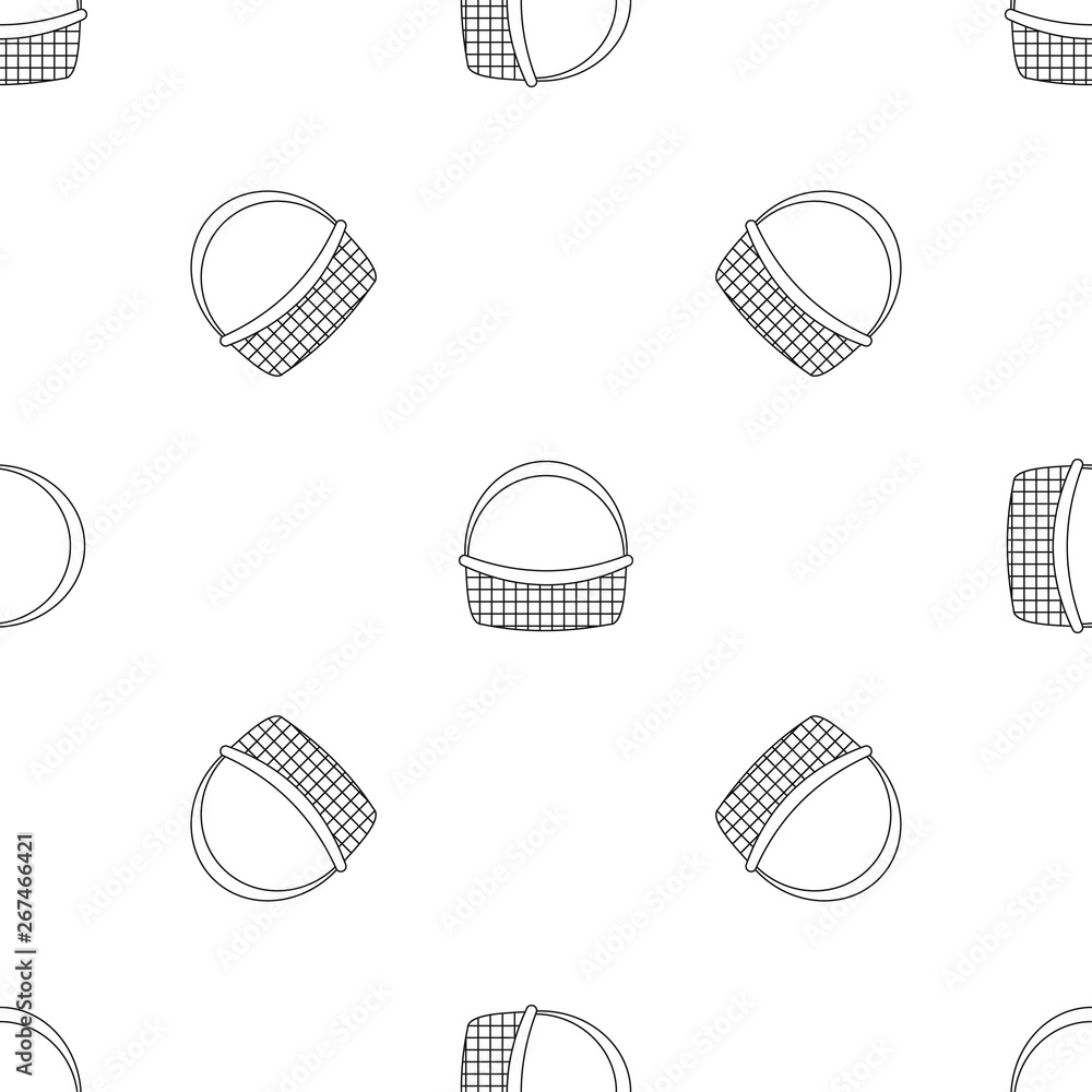 Poster farm basket pattern seamless vector repeat geometric for any web design
