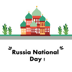 Obraz premium Happy Russia National Day Vector Template Design Illustration