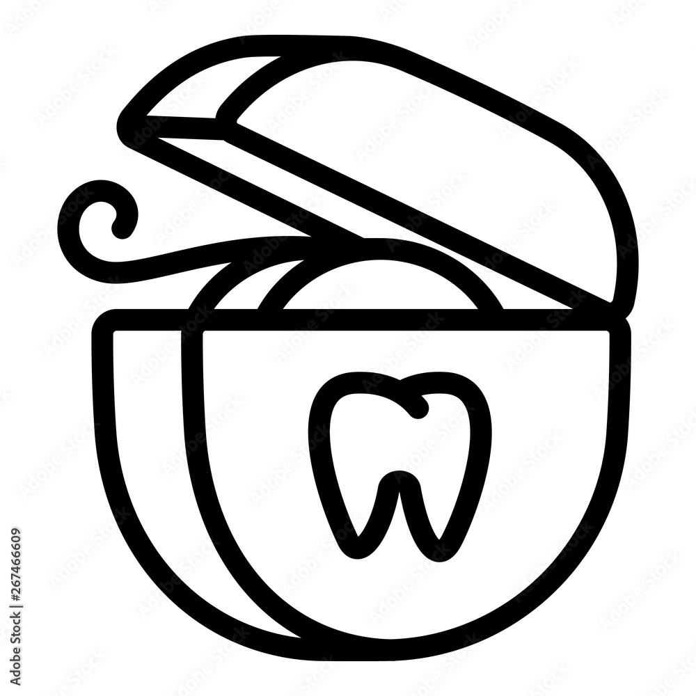 Poster floss box icon. outline floss box vector icon for web design isolated on white background