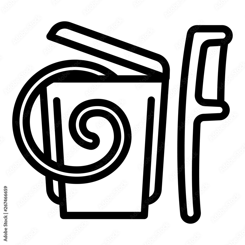 Poster stomatology floss icon. outline stomatology floss vector icon for web design isolated on white backg