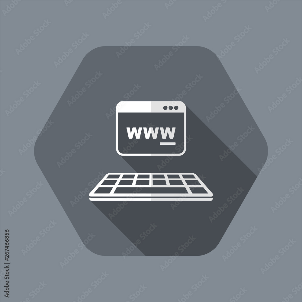 Poster web link - vector flat minimal icon